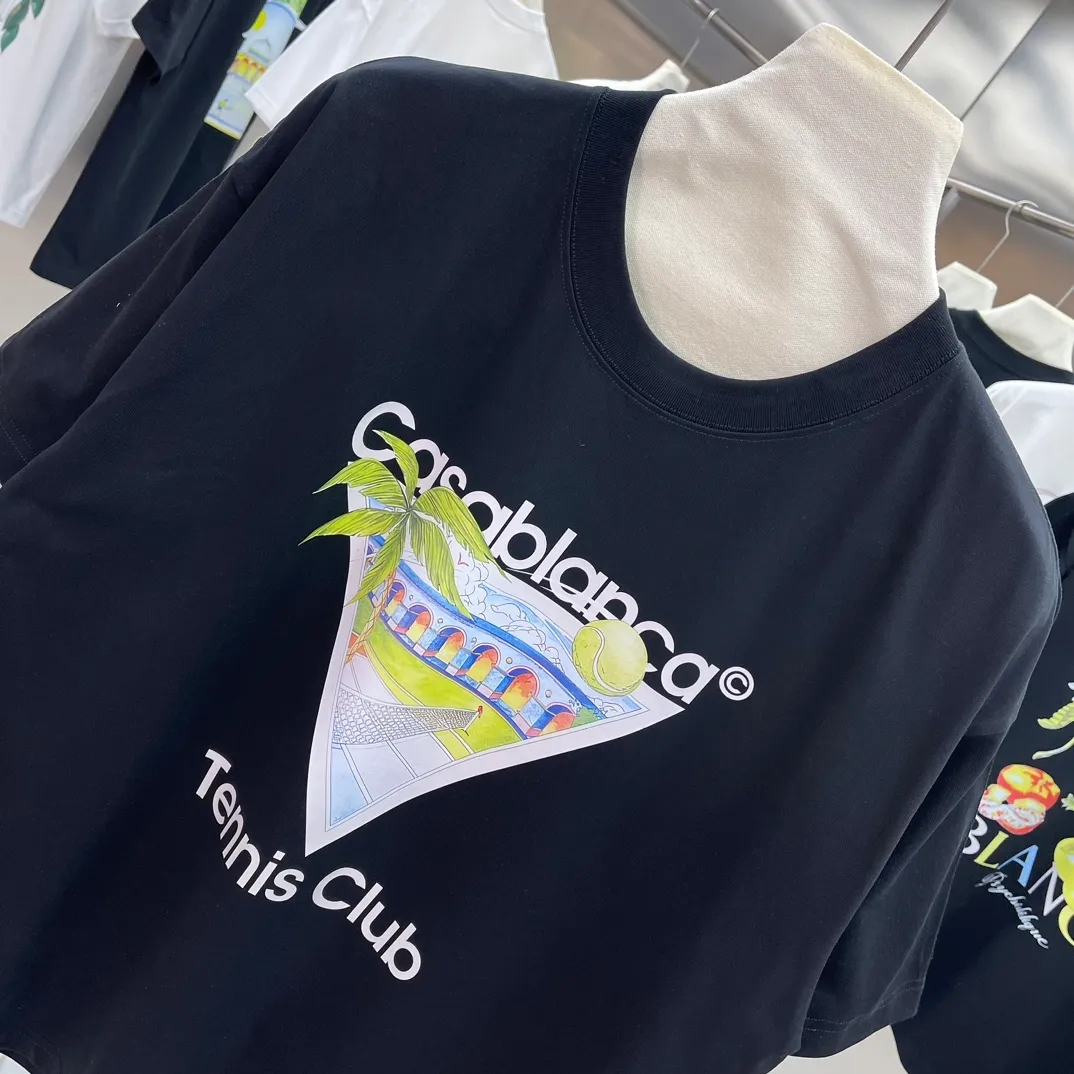 Casablanca Classic Series T ， ， 。 ， Classic ， In Stock ！ ：White Black Size：S M L XL XXL